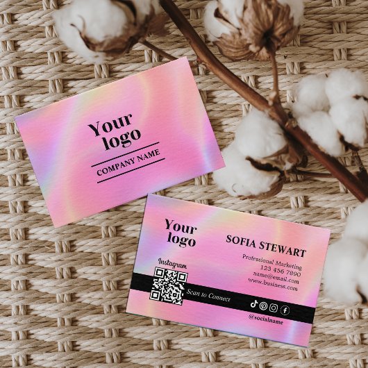 ホログラフィックエステティシャンスキャンによるInstagramの接続 名刺