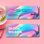 ホログラフィックエステティシャンソーシャルメディアアイコン美しい スキニー名刺