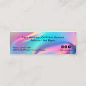 ホログラフィックエステティシャンソーシャルメディアアイコン美しい スキニー名刺 (裏面)