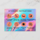 ホログラフィックエステティシャンラッシュクライアン気にト後 名刺 (裏面)