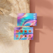 ホログラフィックエステティシャンラッシュクライアン気にト後 名刺