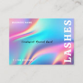 ホログラフィックエステティシャンラッシュレコードカード 名刺 (正面)