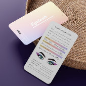 ホログラフィックエステティシャン睫毛拡張クライアント 名刺