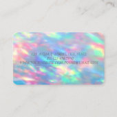 ホログラフィックオパールグリッターヘッドホンDJ 名刺 (裏面)