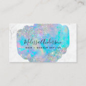 ホログラフィックオパールストーングリッター大理石 名刺 (正面)