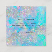 ホログラフィックオパールストーングリッター スクエア名刺 (裏面)