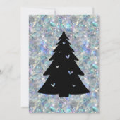 ホログラフィックオパールストーン背景ホリデーパーティ 招待状 (裏面)