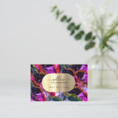 ホログラフィックオパールパープルゲード瑪瑙 名刺 (スタンド正面)