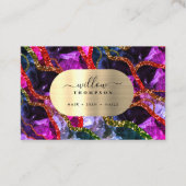 ホログラフィックオパールパープルゲード瑪瑙 名刺 (正面)