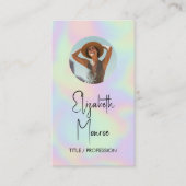 ホログラフィックオパール宝石の写真 名刺 (正面)