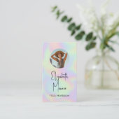 ホログラフィックオパール宝石の写真 名刺 (スタンド正面)