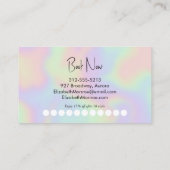 ホログラフィックオパール宝石ロイヤリティ 名刺 (裏面)