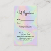 ホログラフィックオパール宝石 予約カード (裏面)