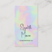 ホログラフィックオパール宝石 名刺 (正面)