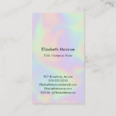 ホログラフィックオパール宝石 名刺 (裏面)