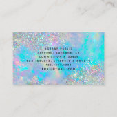 ホログラフィックオパール石グリッター公証人 名刺 (裏面)