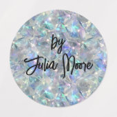 ホログラフィックオパール石背景 ラベル (デザイン2)