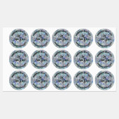 ホログラフィックオパール石背景 ラベル (シート)