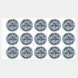 ホログラフィックオパール石背景 ラベル