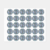 ホログラフィックオパール石背景 ラベル (シート)