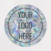 ホログラフィックオパール石背景 ラベル (デザイン1)
