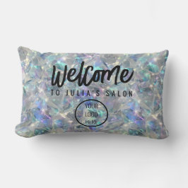 ホログラフィックオパール石背景 ランバークッション