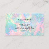 ホログラフィックオパール石蓮華 名刺 (裏面)