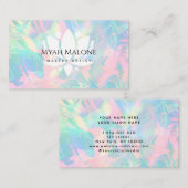 ホログラフィックオパール石蓮華 名刺 (正面/裏面)