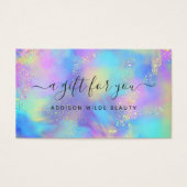 ホログラフィックオパール虹彩色ビジネスのギフトカード (正面)
