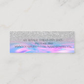 ホログラフィックオパール銀《写真》ぼけ味インスタグラム スキニー名刺 (裏面)