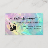 ホログラフィックオフィス清掃サービス 名刺 (正面)