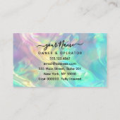 ホログラフィックオフィス清掃サービス 名刺 (裏面)