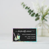 ホログラフィックオフィス清掃サービス 名刺 (スタンド正面)