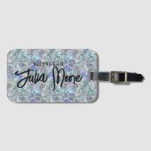 ホログラフィックオプアルストーンの背景名 ラゲッジタグ (正面横)