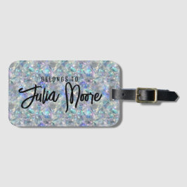 ホログラフィックオプアルストーンの背景名 ラゲッジタグ