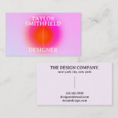 ホログラフィックオーラタイポグラフィ勾配 名刺 (正面/裏面)