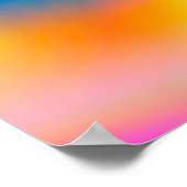 ホログラフィックカラフル箔鮮やか抽象芸術 ポスター (角)