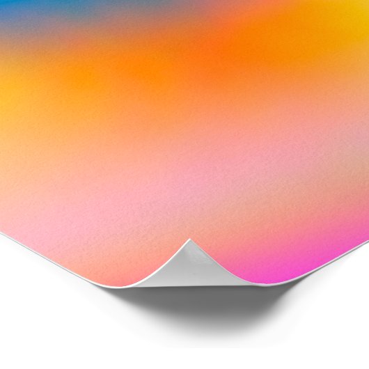 ホログラフィックカラフル箔鮮やか抽象芸術 ポスター (角)