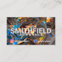 ホログラフィックカラフル結晶モダントレンディー