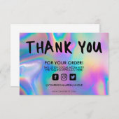 ホログラフィックカラーシフトありがとうメディア挿入 (正面/裏面)
