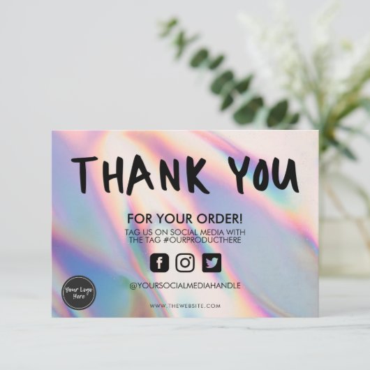 ホログラフィックカラーシフトありがとうメディア挿入 (スタンド正面)