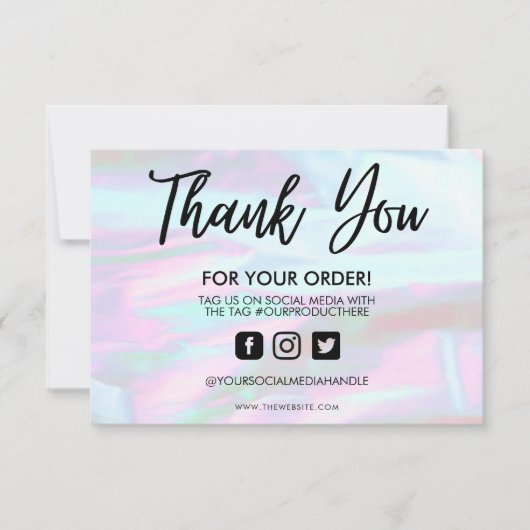 ホログラフィックカラーシフトありがとうメディア挿入 (正面)