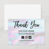 ホログラフィックカラーシフトありがとうメディア挿入 (正面/裏面)