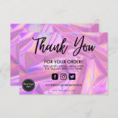 ホログラフィックカラーシフトありがとうメディア挿入 (正面/裏面)