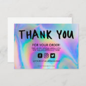 ホログラフィックカラーシフトありがとうメディア挿入 (正面/裏面)