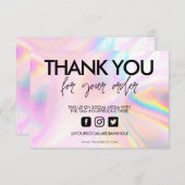 ホログラフィックカラーシフトありがとうメディア挿入 (正面/裏面)