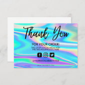 ホログラフィックカラーシフトありがとうメディア挿入 (正面/裏面)