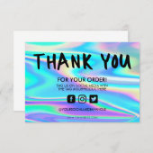 ホログラフィックカラーシフトありがとうメディア挿入 (正面/裏面)