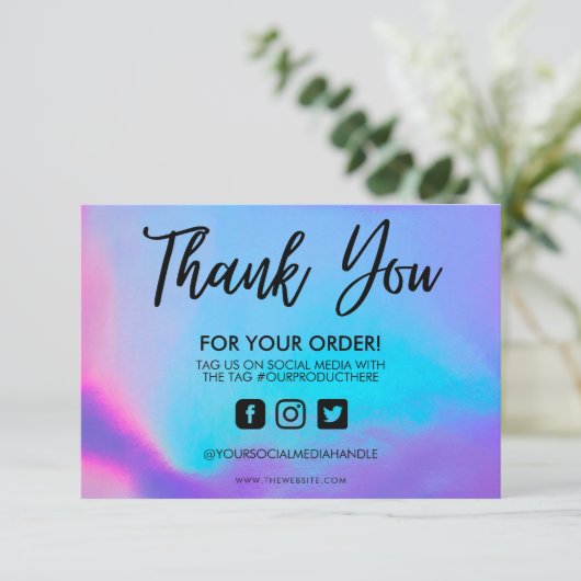 ホログラフィックカラーシフトありがとうメディア挿入 (スタンド正面)