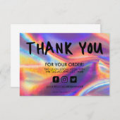 ホログラフィックカラーシフトありがとうメディア挿入 (正面/裏面)